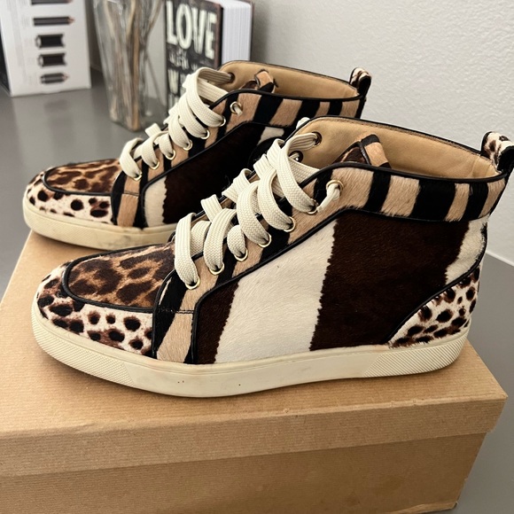 Christian Louboutin Rantus Orlato High Top Flat Shoes 🐯 - Picture 4 of 10